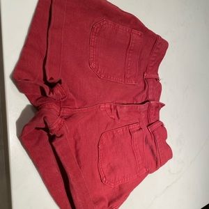 Madewell size 23 faded red denim shorts